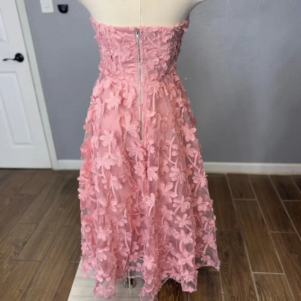 Selfie Leslie Dori Floral Embellished Midi Dress Blush, XL